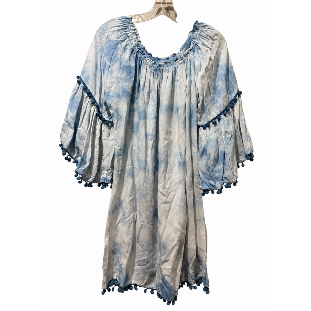 Exist Large Blue And White Tie Dye Dress NWT B17